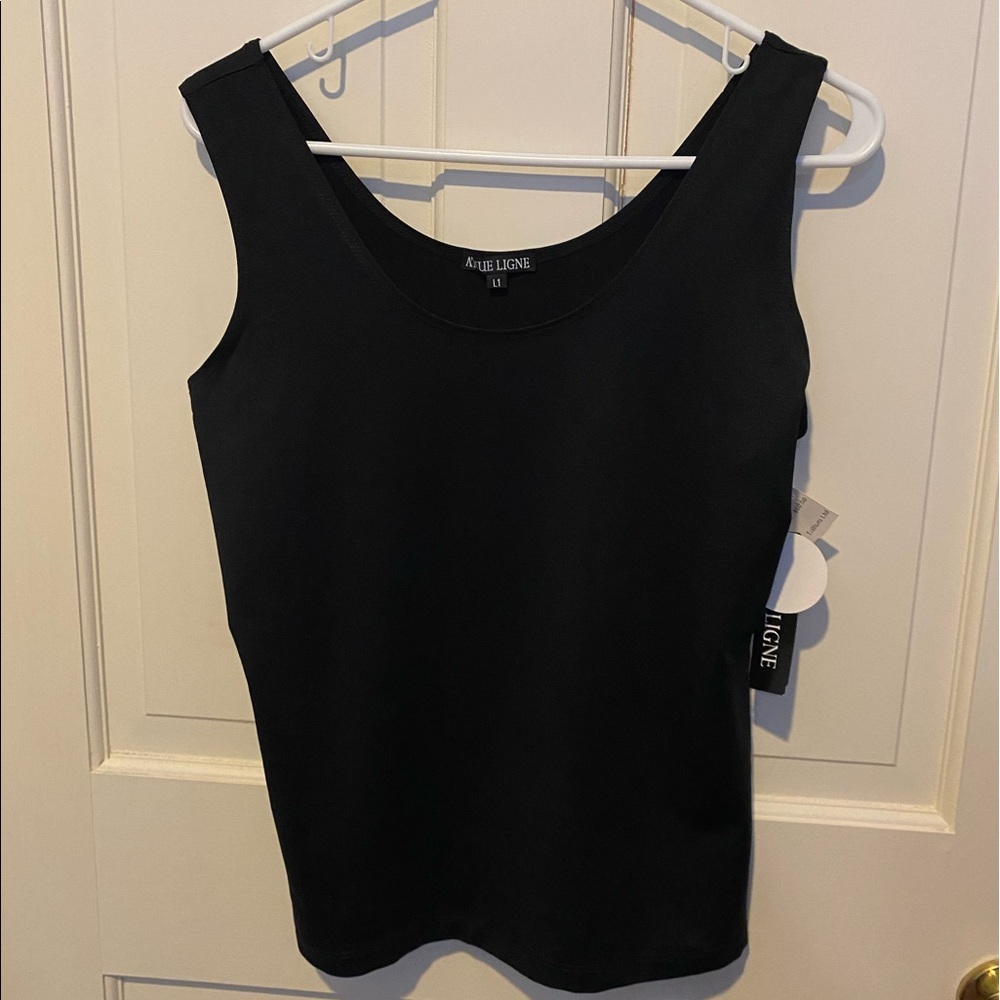A'Nue Ligne Black Camisole / Tank Top LARGE